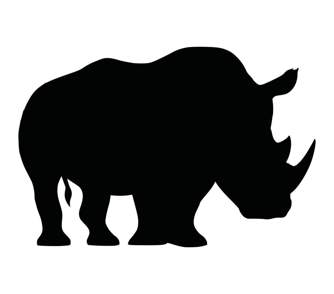 African White Rhinoceros. Vector image. White background. 37368462