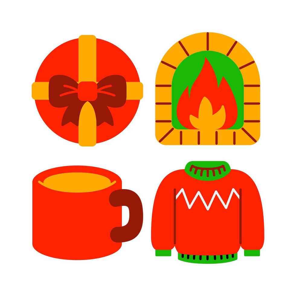 christmas element vector illustration