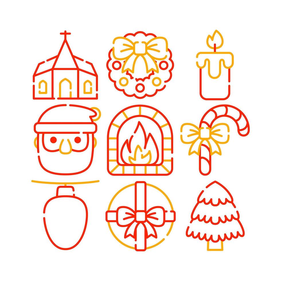 christmas element vector illustration