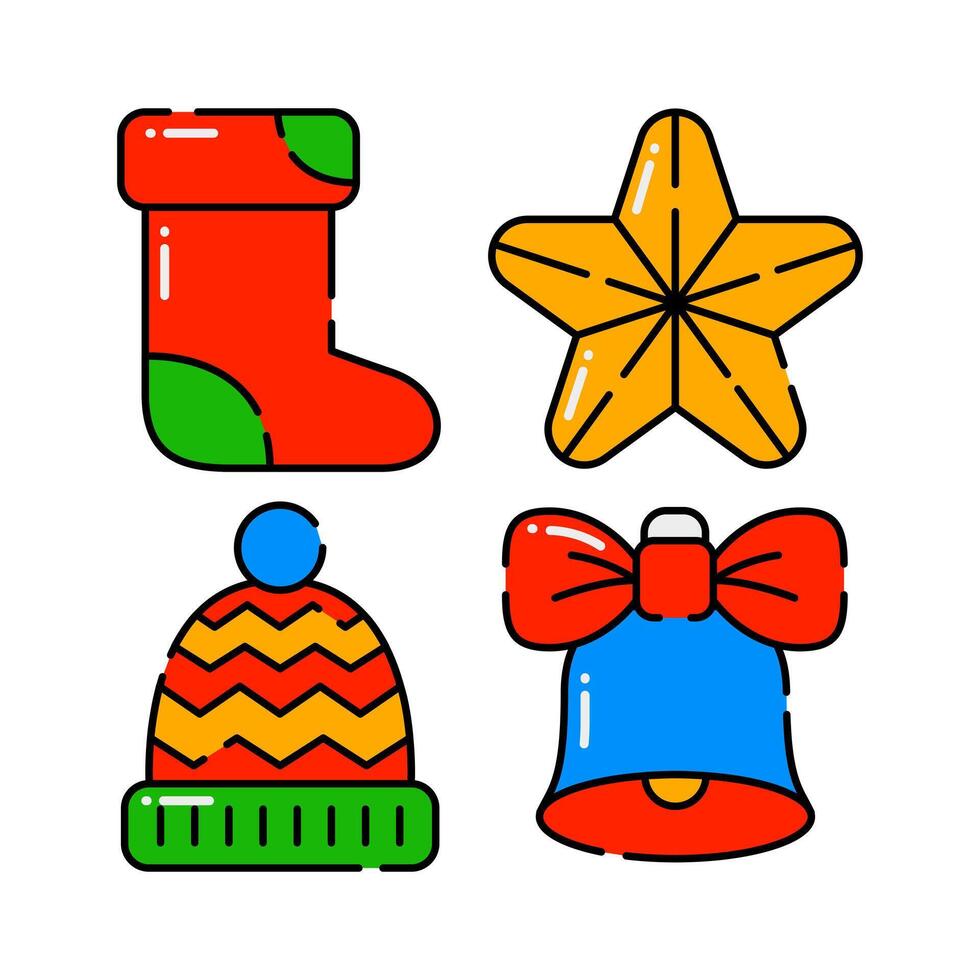christmas element vector illustration