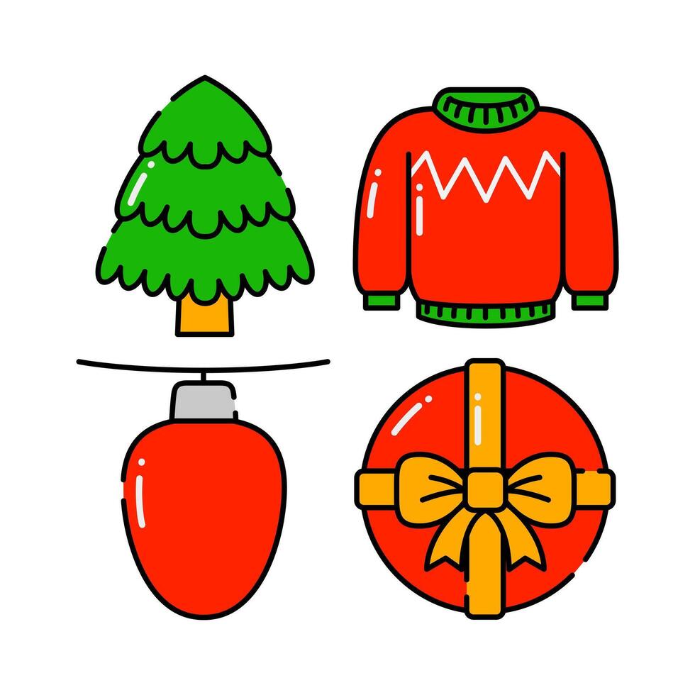 christmas element vector illustration