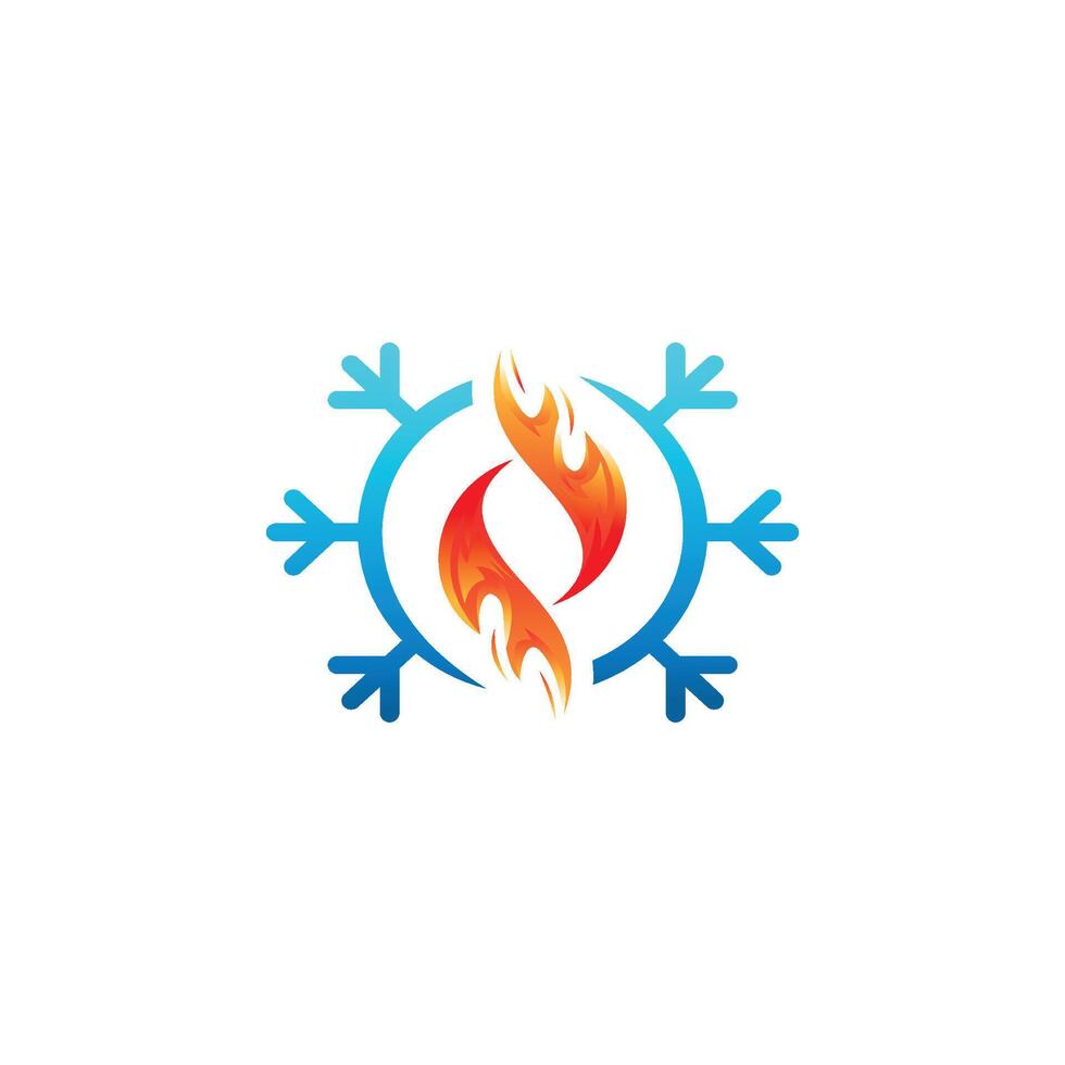 fuego agua logo vector