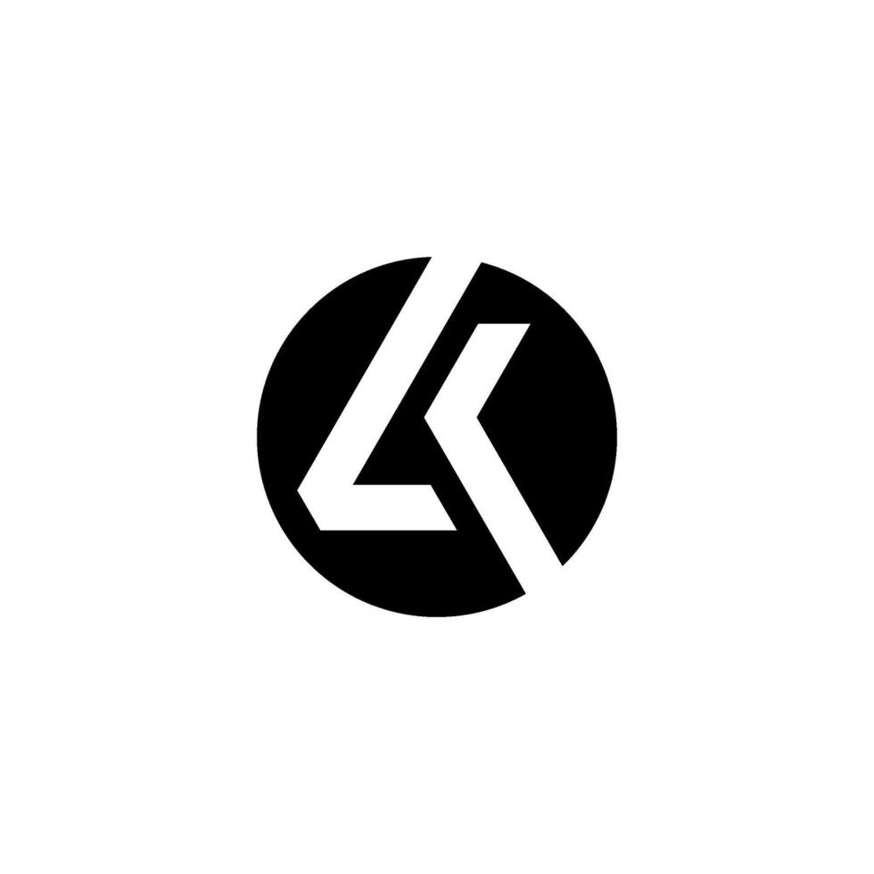 letra lk inicial circulo logo vector