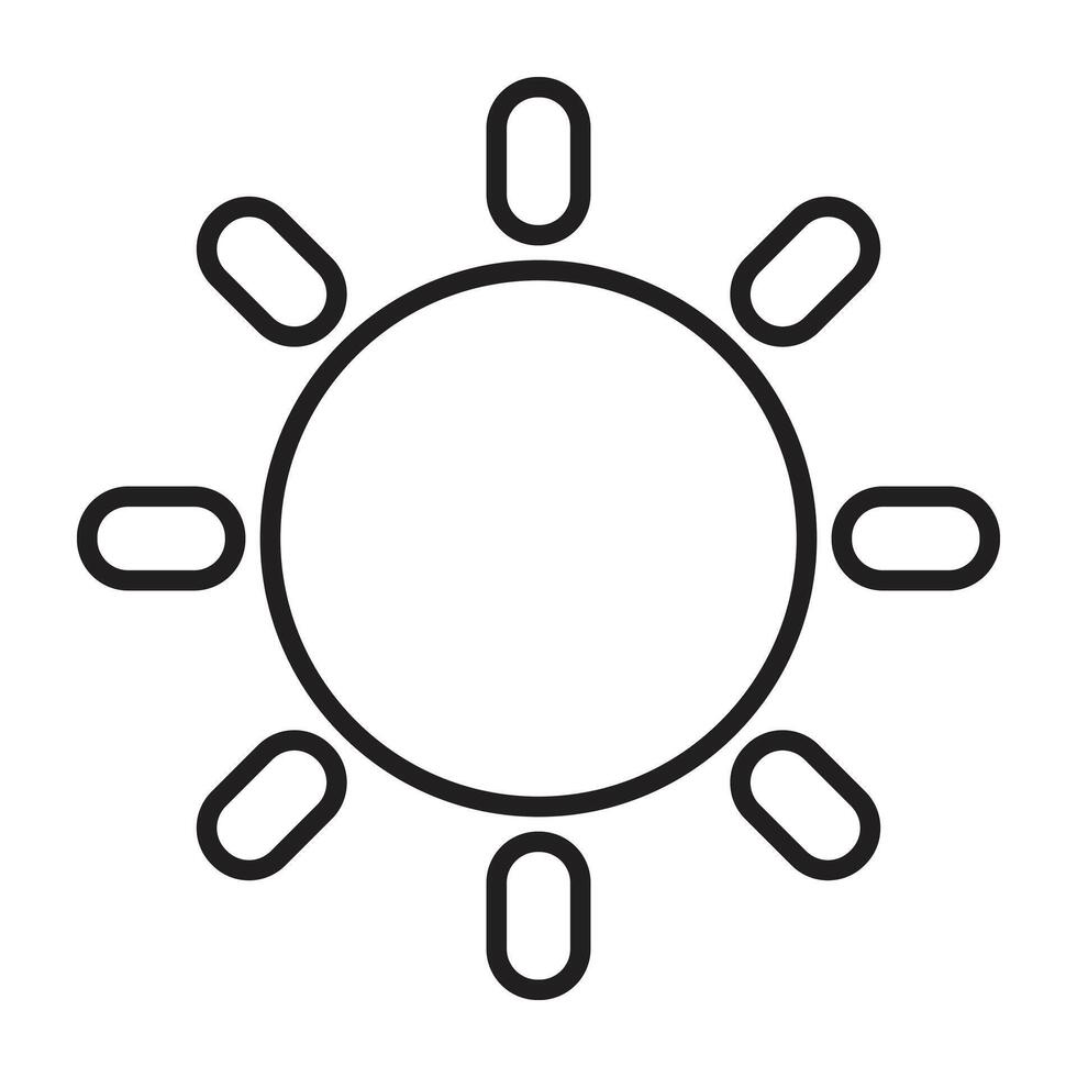Sun line icon. vector
