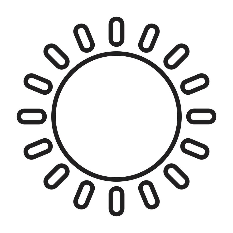 Sun line icon. vector