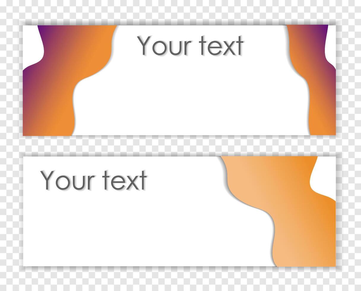 Set of two banners, templates, mockups with space for text and copy space. For advertising, flyers, leaflets, invitations, certificates vector