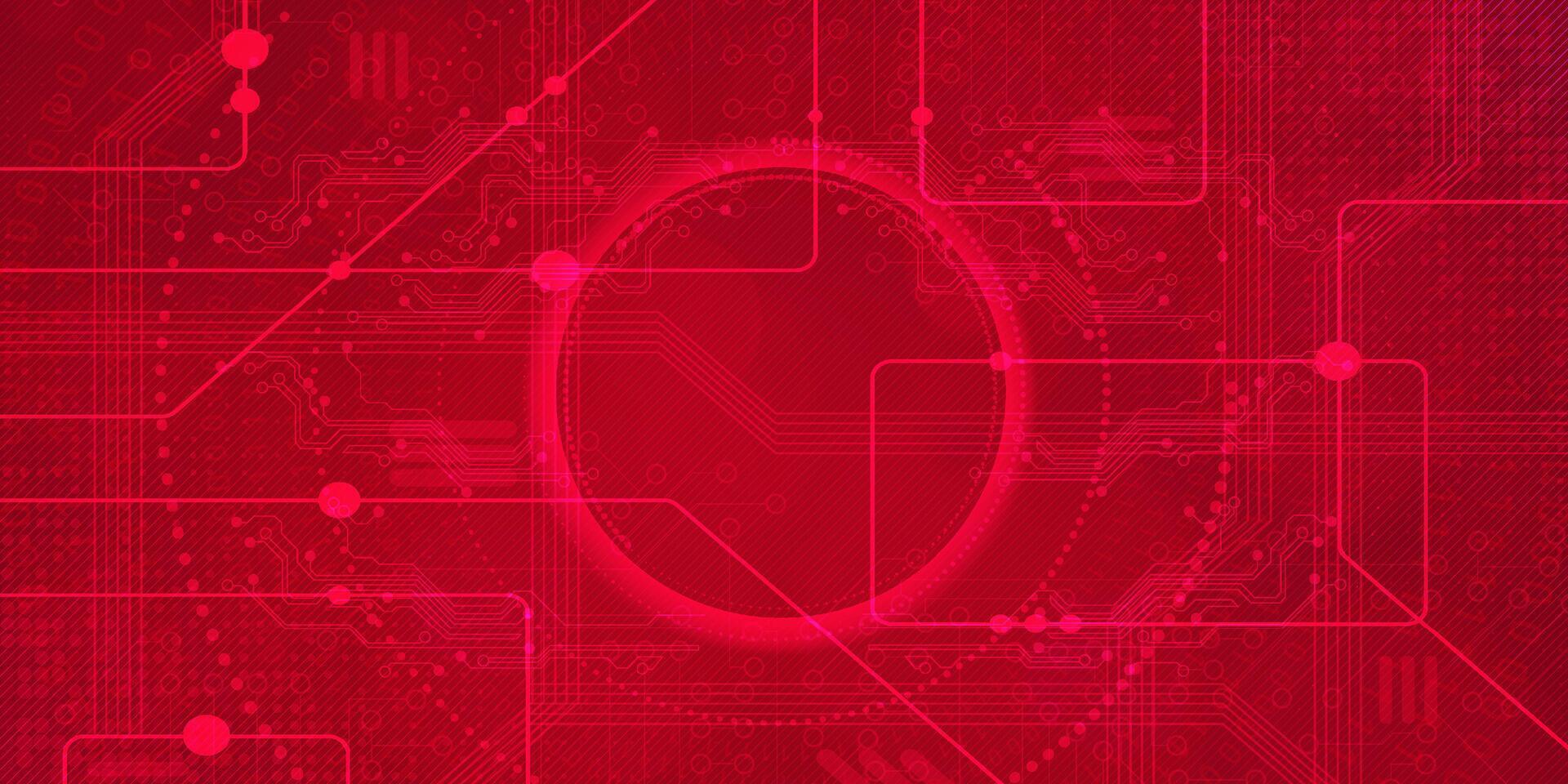 Digital technology futuristic internet network connection red background, abstract cloud cyber information communication, Ai big data science, innovation future tech, line dot illustration vector 3d