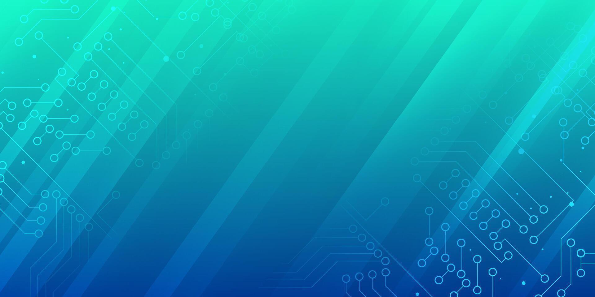 Digital technology futuristic internet network connection blue green background, abstract cloud cyber information communication, Ai big data, innovation future tech, lines dots illustration 3d vector