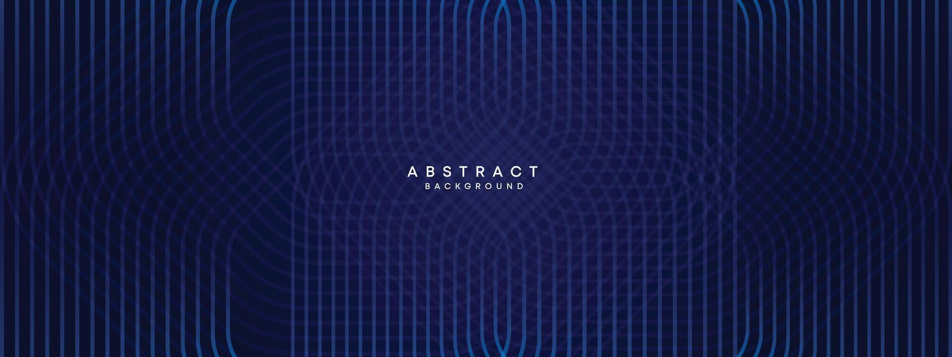 Abstract Dark Navy Blue Waving circles lines Technology Background. Modern gradient with glowing lines shiny geometric shape and diagonal, for brochure, cover, poster, banner, website, header vector