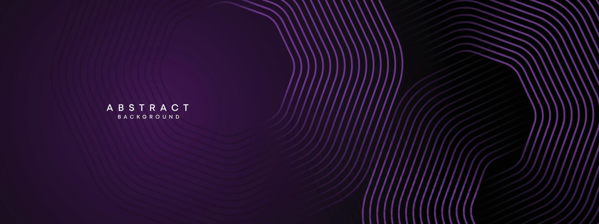 Abstract Dark Purple and Pink Waving circles lines Technology Background. gradient with glowing lines shiny geometric shape and diagonal, for brochure, cover, poster, banner, website, header vector