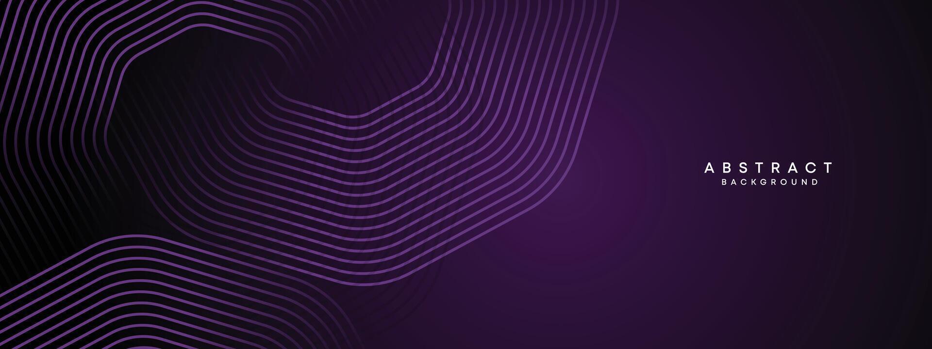 Abstract Dark Purple and Pink Waving circles lines Technology Background. gradient with glowing lines shiny geometric shape and diagonal, for brochure, cover, poster, banner, website, header vector