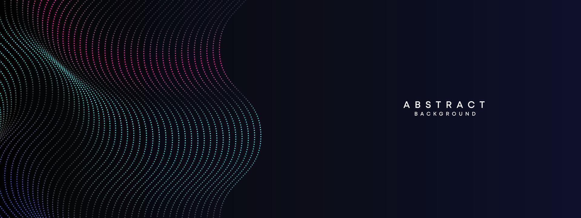 Abstract Blue, Green Gradient Flowing Dot Waving Particle geometric Technology Background. Digital Futuristic Purple, Pink Gradient Dotted Wave. Concept For Science, Music cover, website, header vector