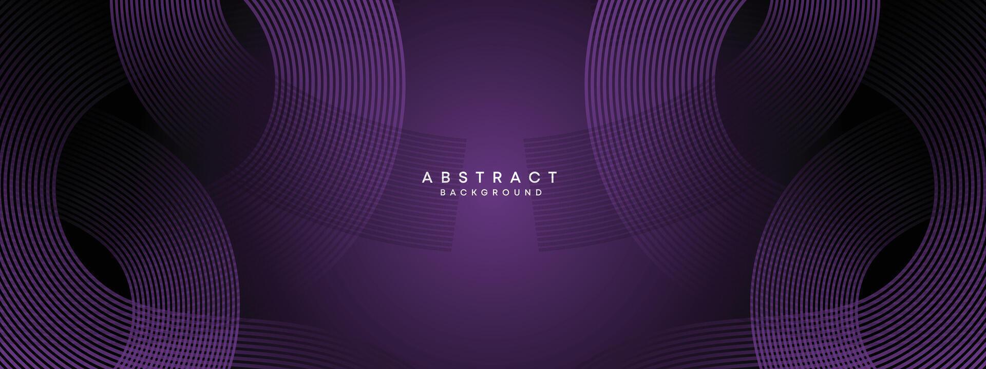 Abstract Dark Purple and Pink Waving circles lines Technology Background. gradient with glowing lines shiny geometric shape and diagonal, for brochure, cover, poster, banner, website, header vector