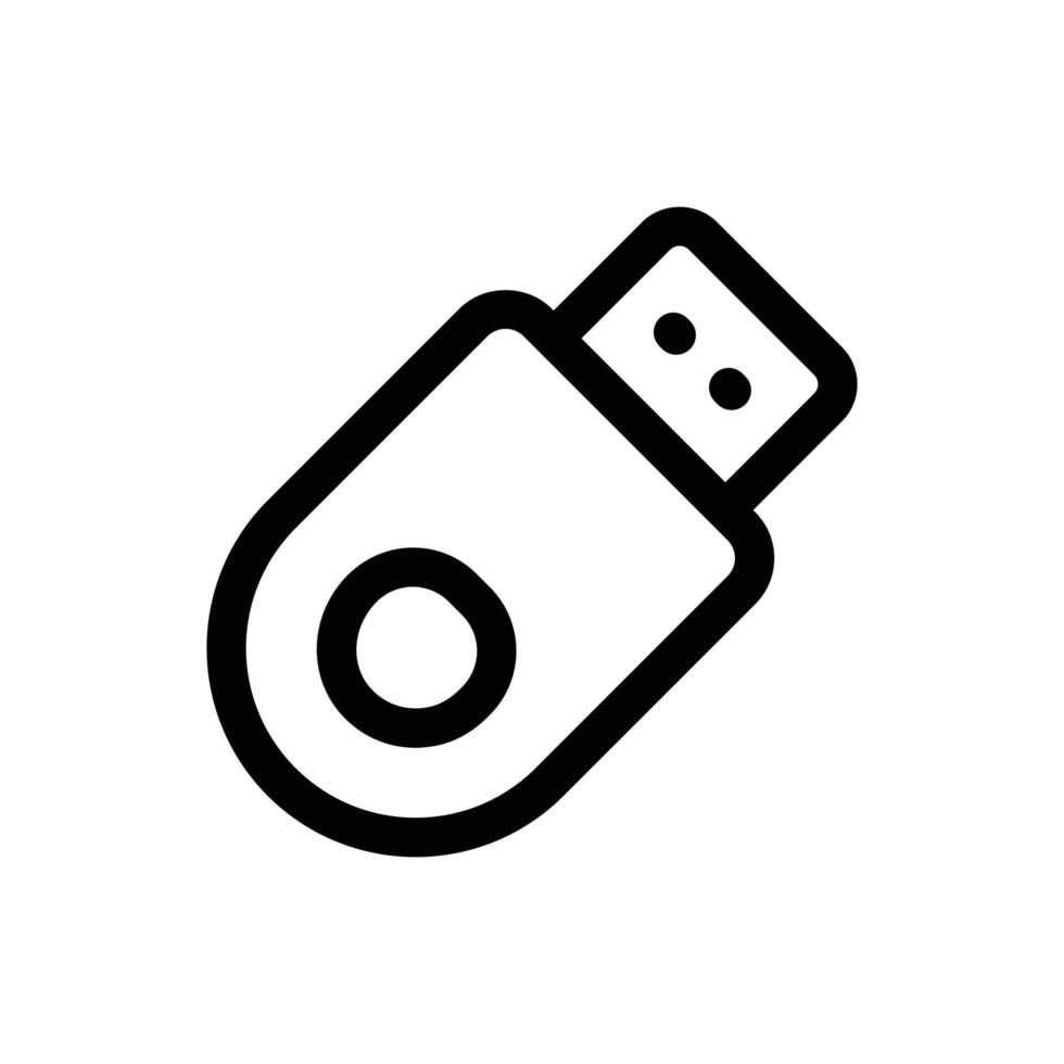 Flash Drive icon in trendy outline style isolated on white background. Flash Drive silhouette symbol for your website design, logo, app, UI. Vector illustration, EPS10.
