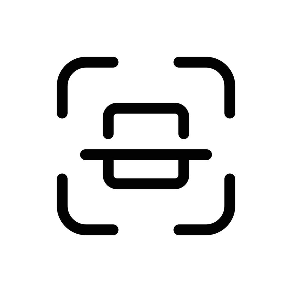 Scan icon in trendy outline style isolated on white background. Scan silhouette symbol for your website design, logo, app, UI. Vector illustration, EPS10.