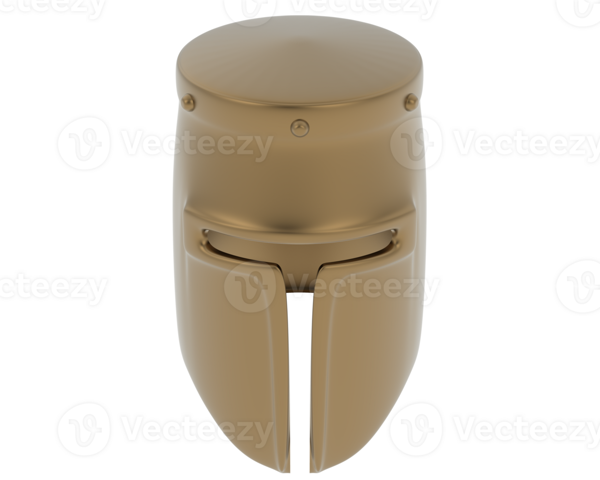 medievale casco isolato su sfondo. 3d interpretazione - illustrazione png