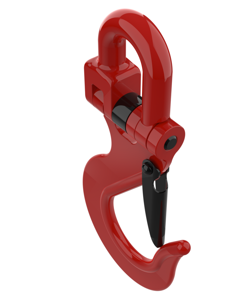 Crane hook isolated on background. 3d rendering - illustration png