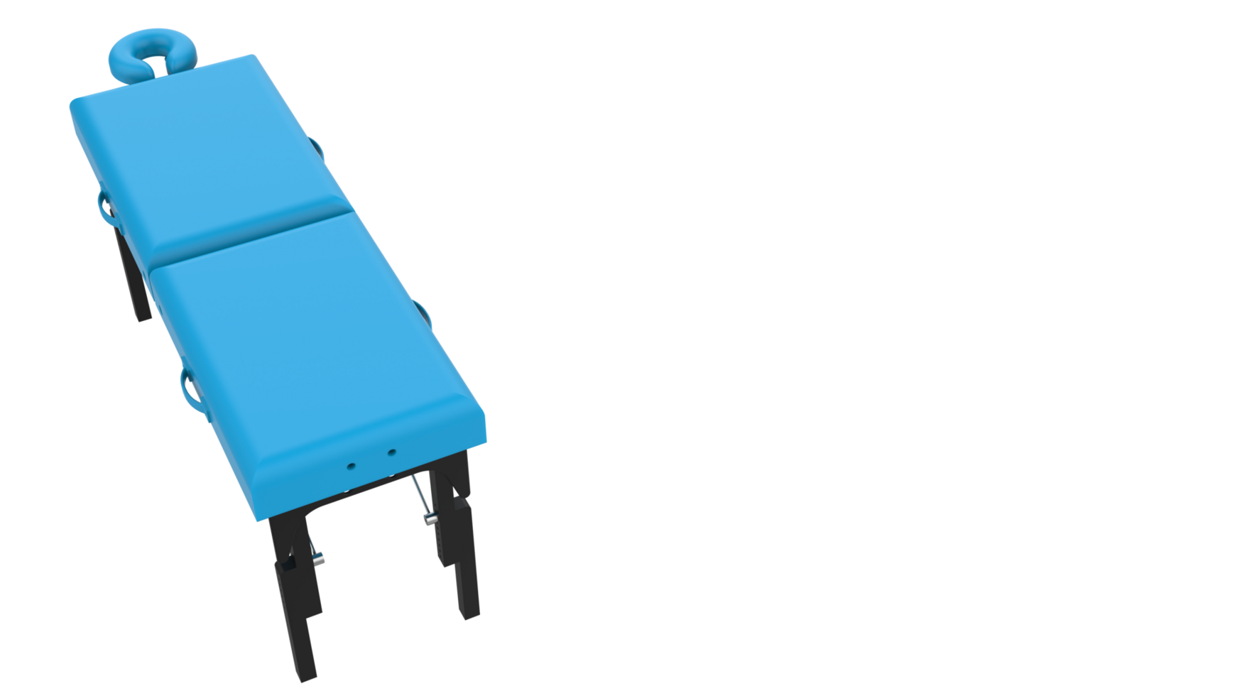 Massage table isolated on background. 3d rendering - illustration png