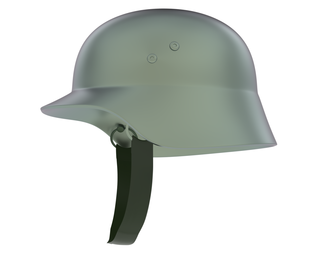 War helmet isolated on background. 3d rendering - illustration png