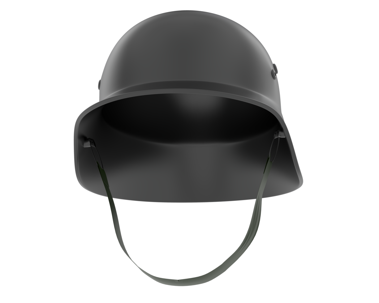 War helmet isolated on background. 3d rendering - illustration png