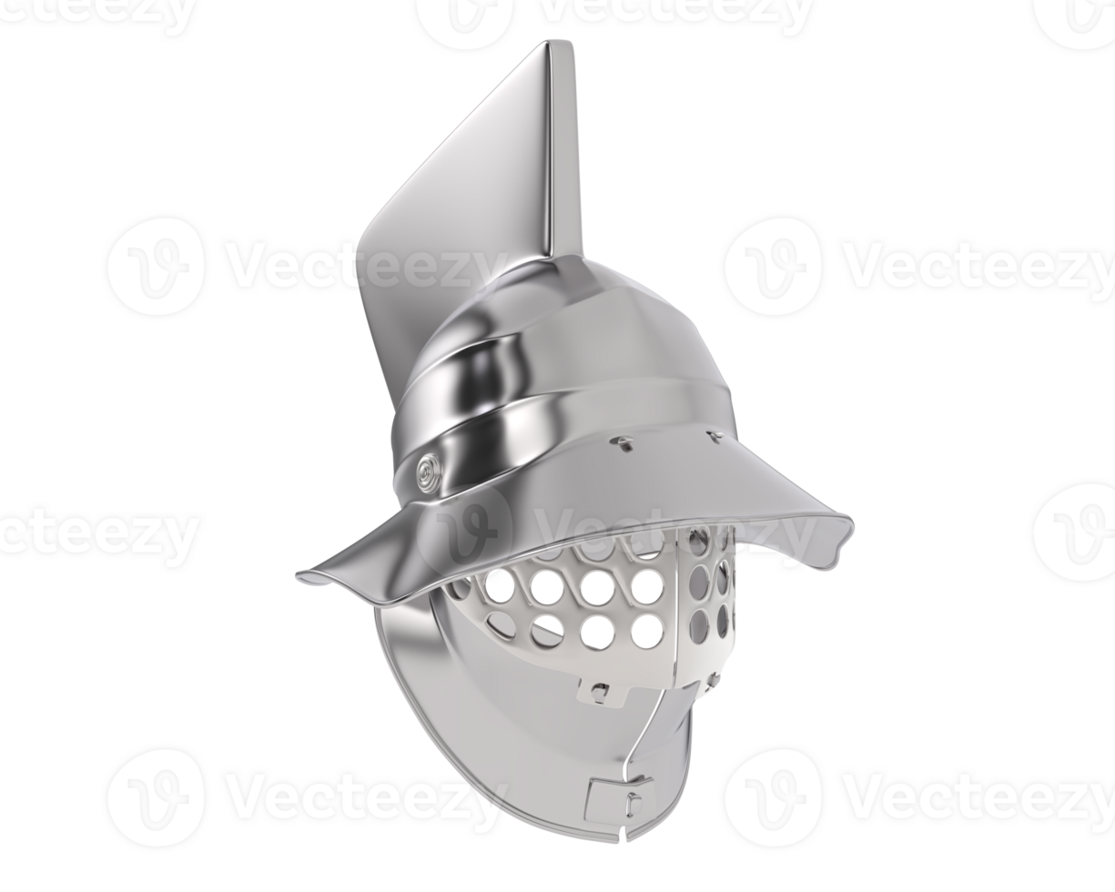 Medieval helmet isolated on background. 3d rendering - illustration png