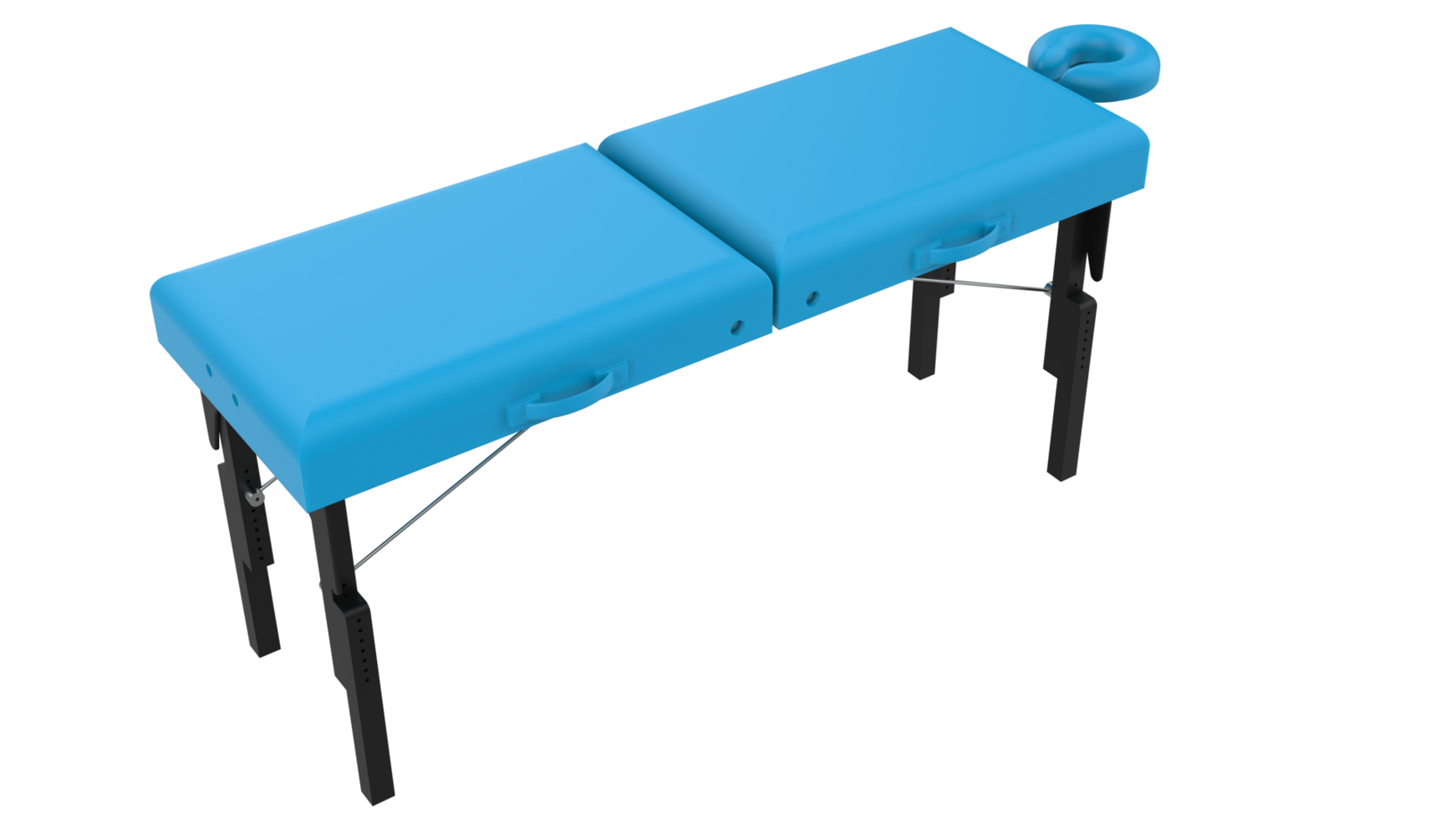 Massage table isolated on background. 3d rendering - illustration png