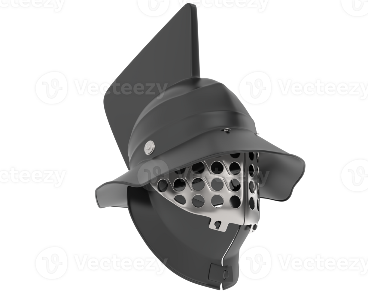 Medieval helmet isolated on background. 3d rendering - illustration png