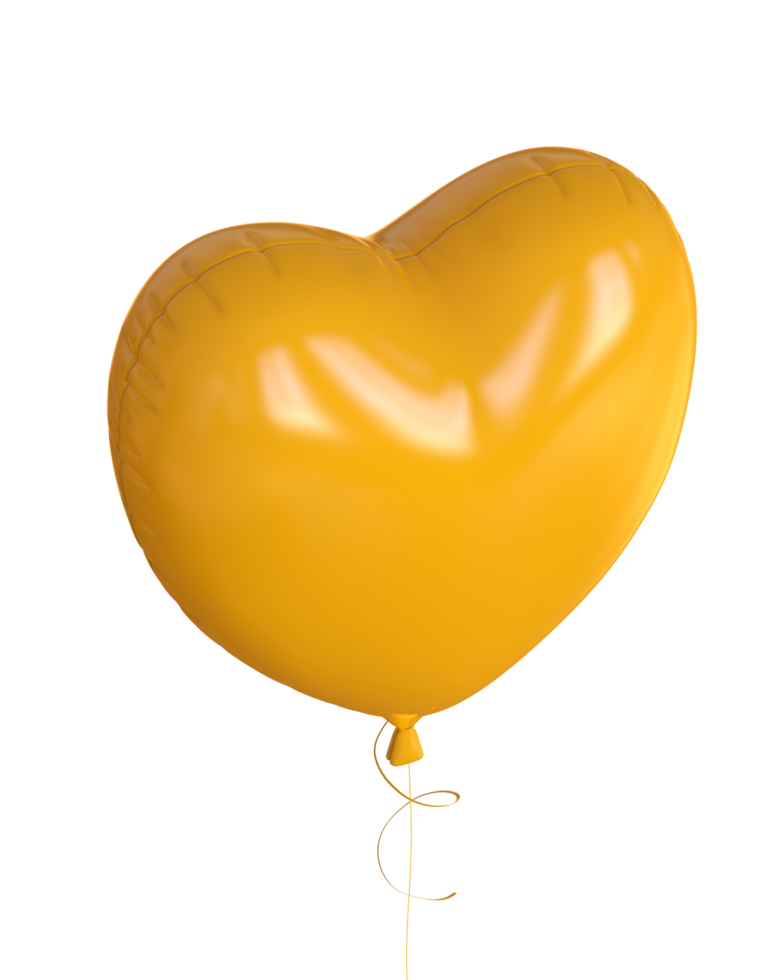 cuore palloncini isolato su sfondo. 3d rendering- illustrazione png