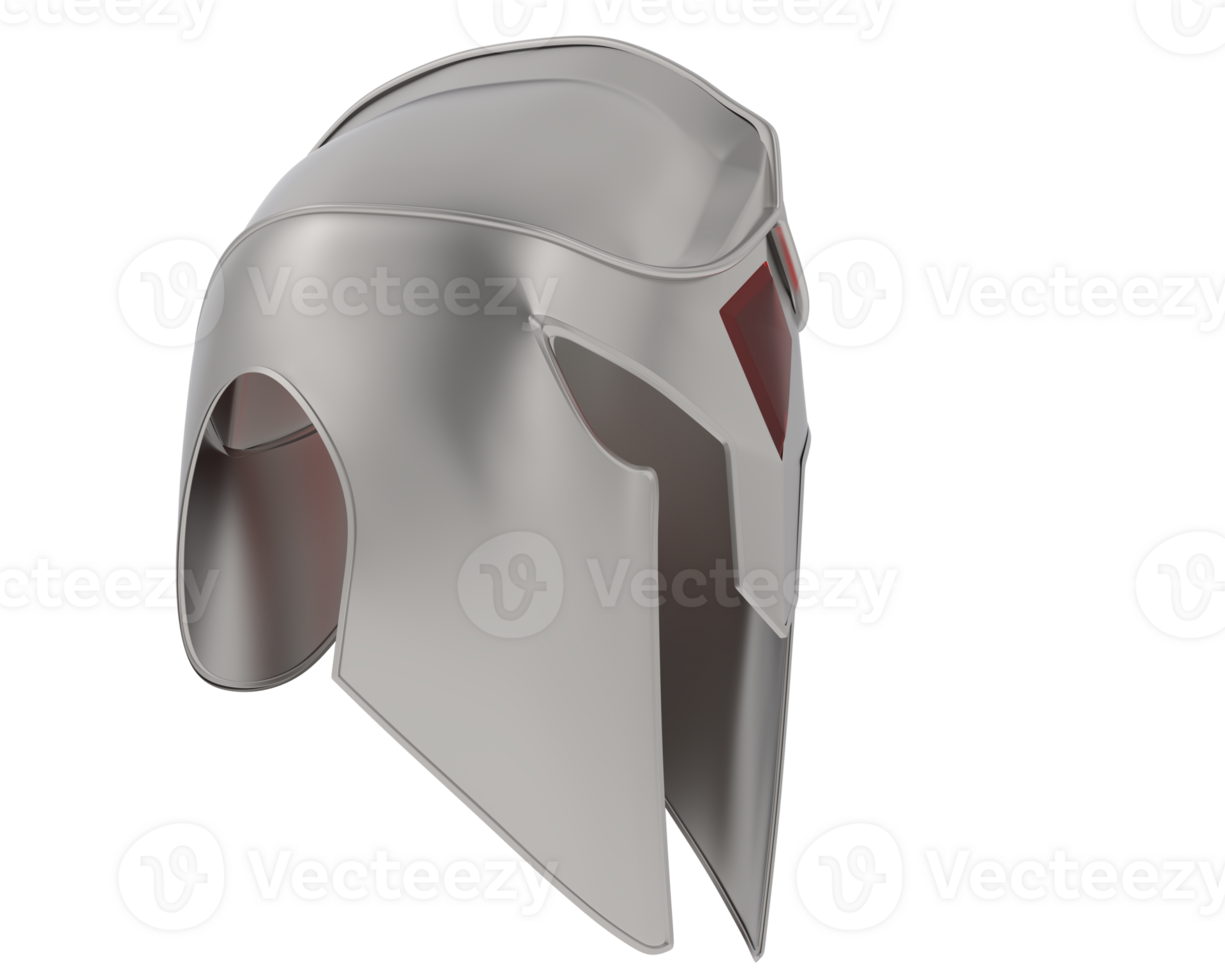 Medieval helmet isolated on background. 3d rendering - illustration png
