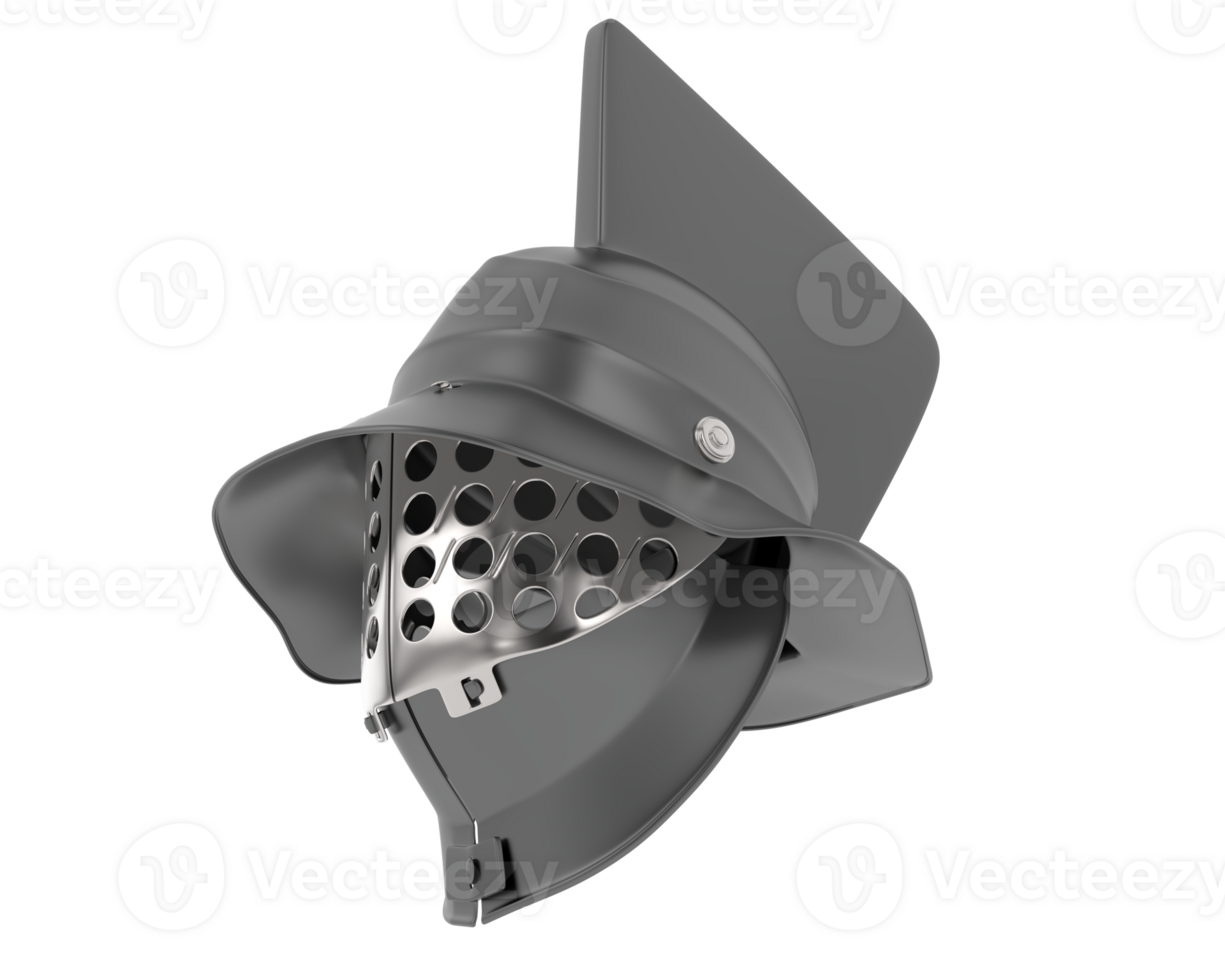 Medieval helmet isolated on background. 3d rendering - illustration png