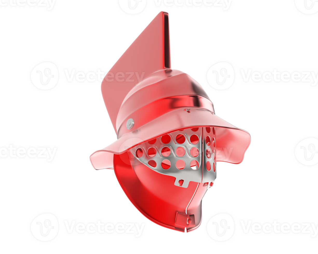 Medieval helmet isolated on background. 3d rendering - illustration png