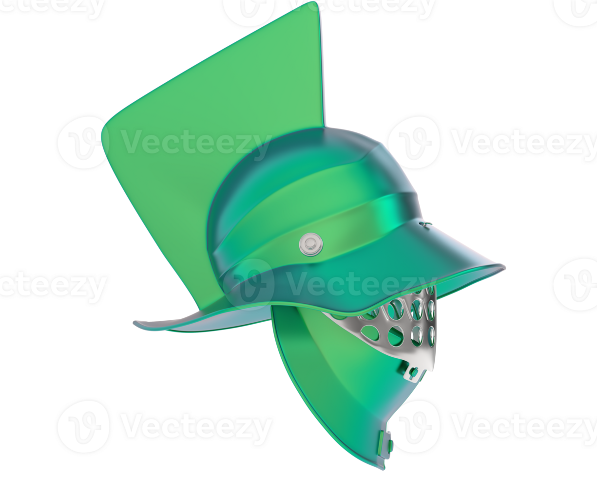 Medieval helmet isolated on background. 3d rendering - illustration png