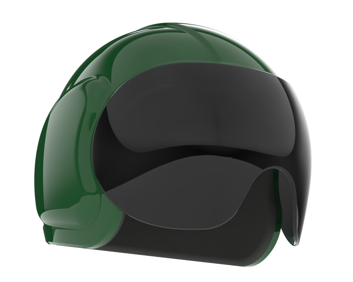 Pilot helmet isolated on background. 3d rendering - illustration png