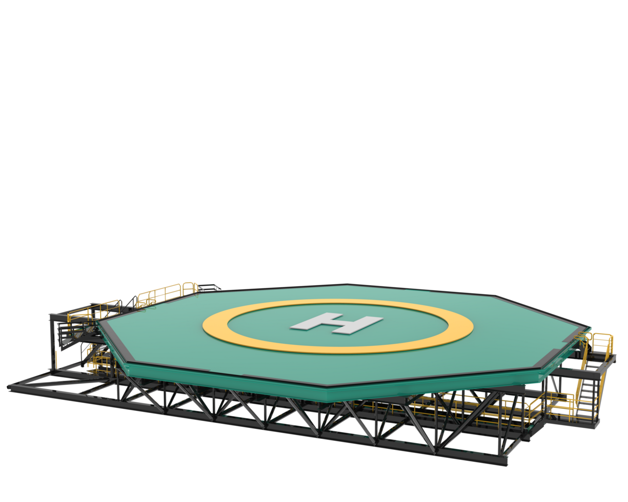 Helipad isolated on background. 3d rendering - illustration png