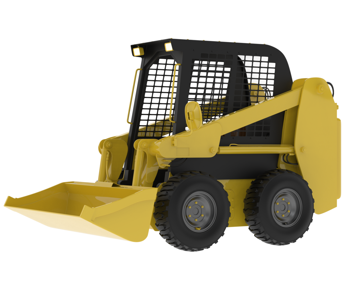 industriell bulldozer isolerat på bakgrund. 3d tolkning - illustration png