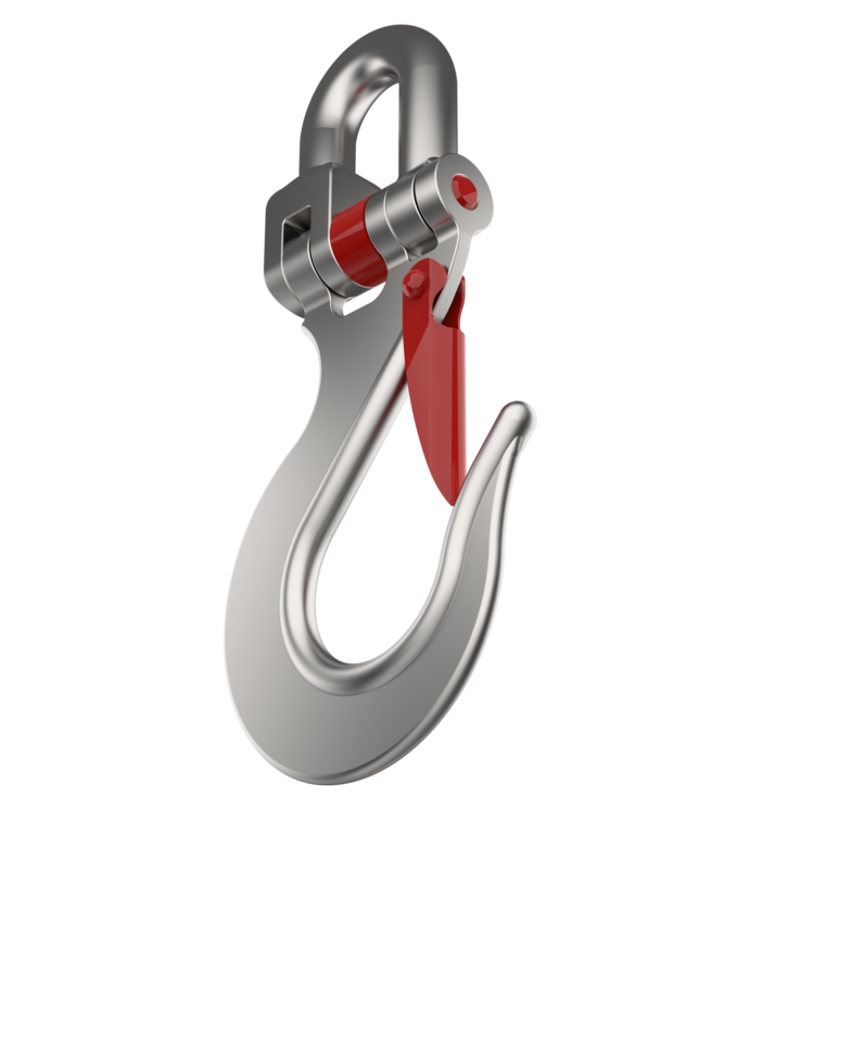 Crane hook isolated on background. 3d rendering - illustration png