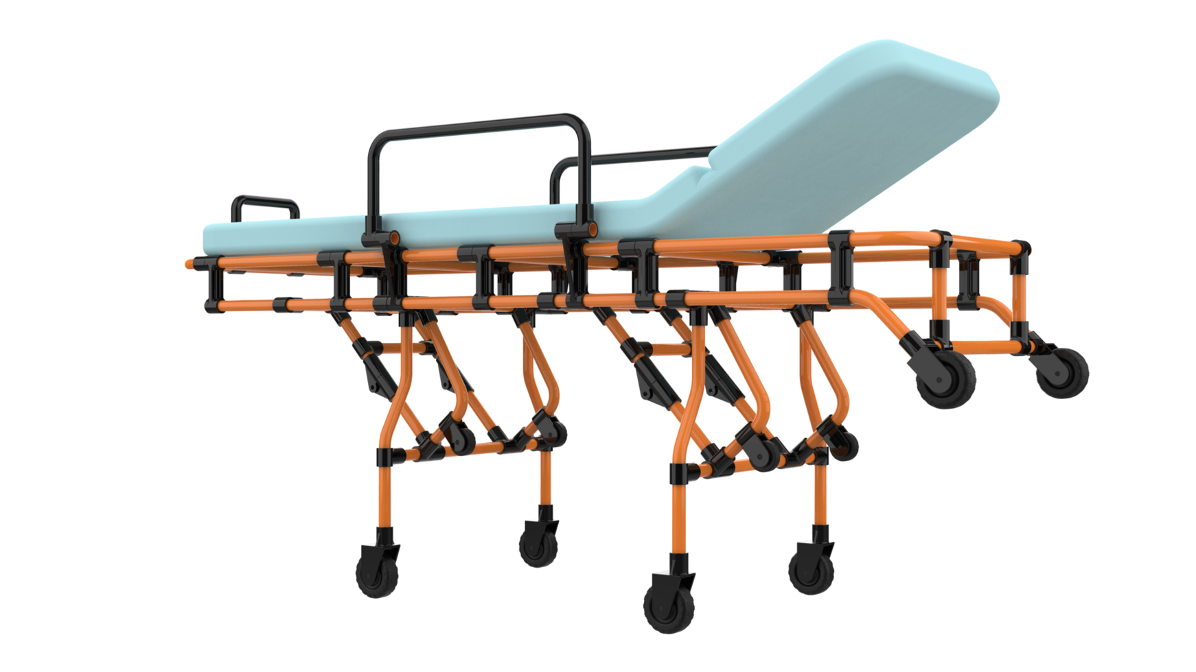 Medical stretcher isolated on background. 3d rendering - illustration png