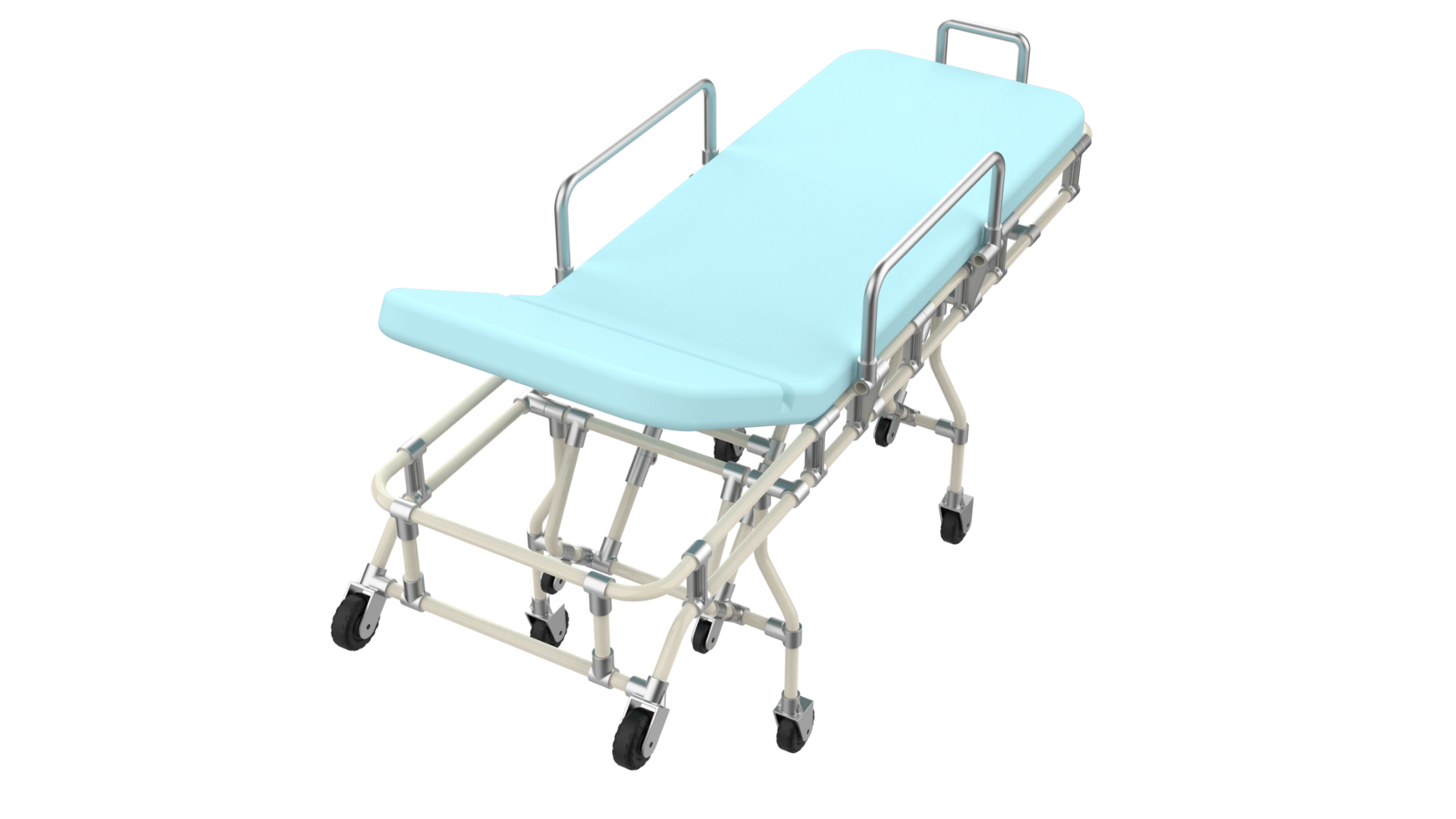 Medical stretcher isolated on background. 3d rendering - illustration png