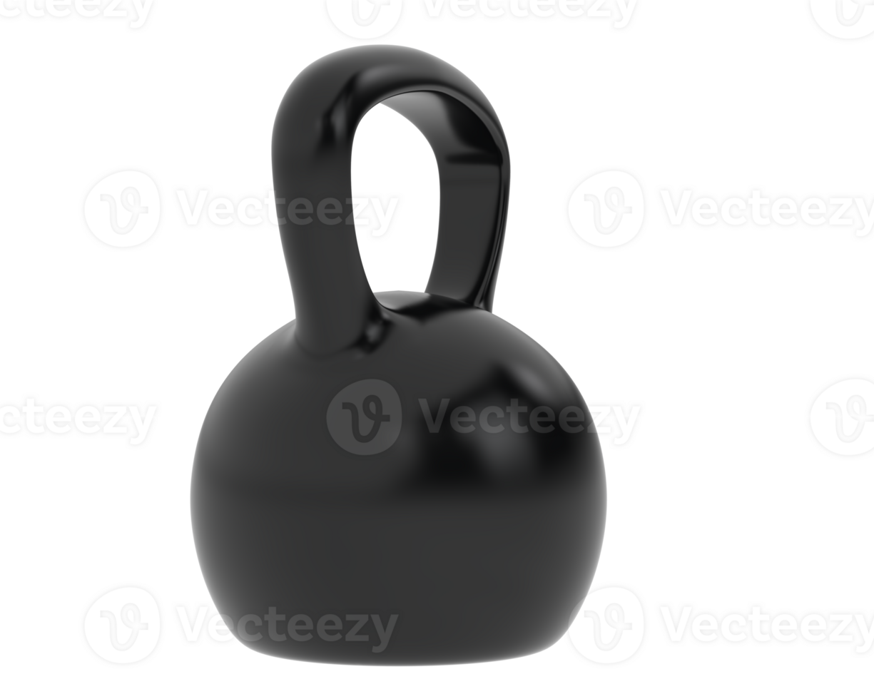 Kettlebell isolated on background. 3d rendering - illustration png