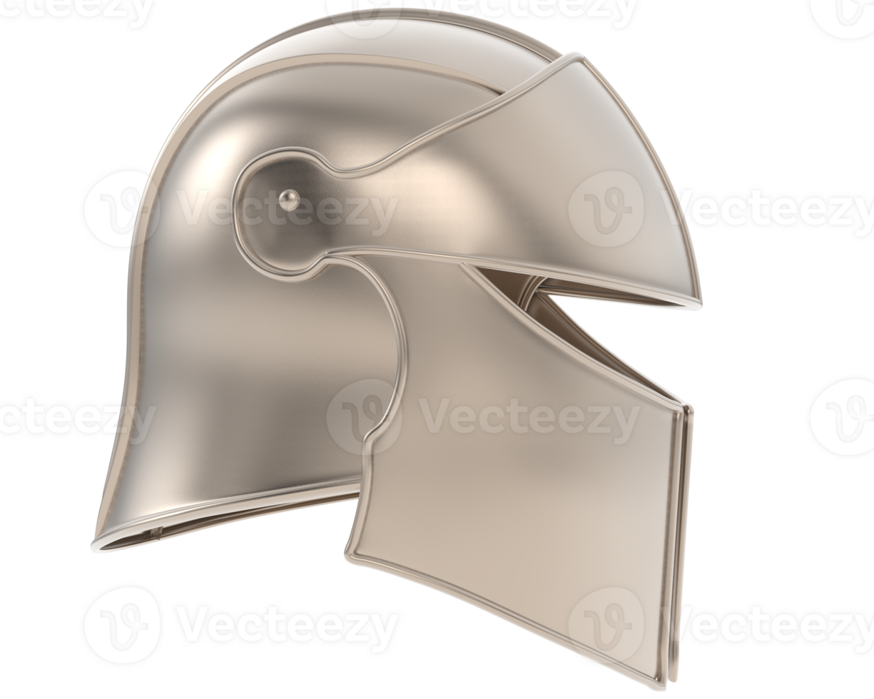 Knight helmet isolated on background. 3d rendering - illustration png