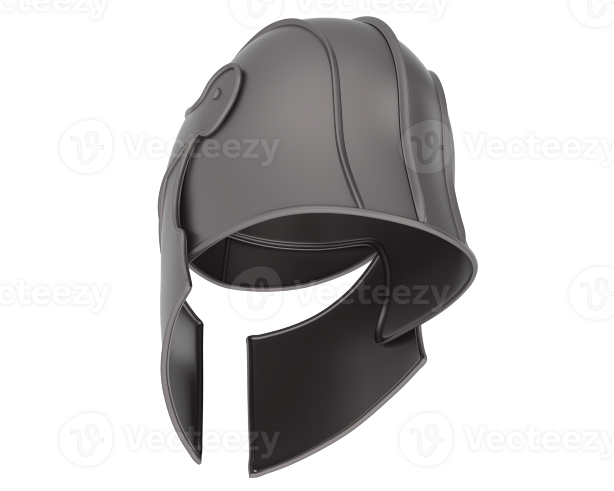 Knight helmet isolated on background. 3d rendering - illustration png