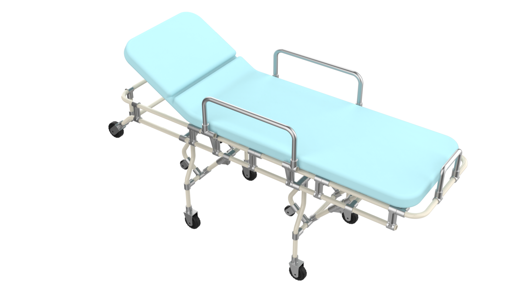 Medical stretcher isolated on background. 3d rendering - illustration png