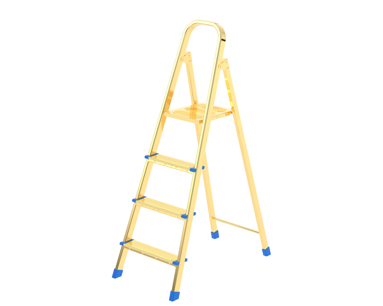 persoonlijk ladder geïsoleerd Aan achtergrond. 3d renderen - illustratie png