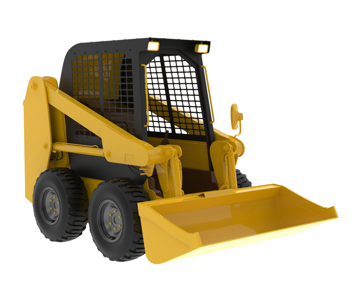 Industrial bulldozer isolated on background. 3d rendering - illustration png