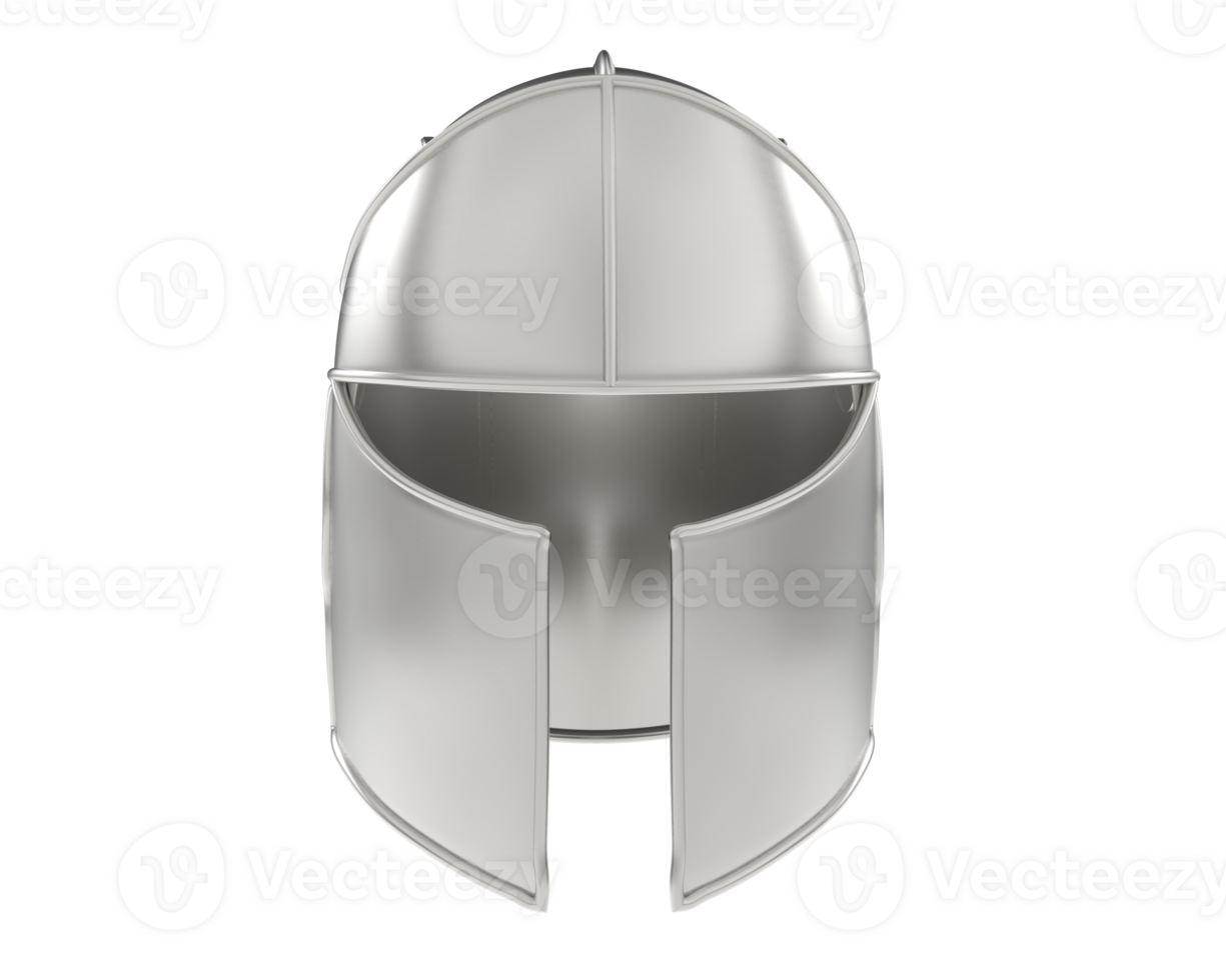 Knight helmet isolated on background. 3d rendering - illustration png