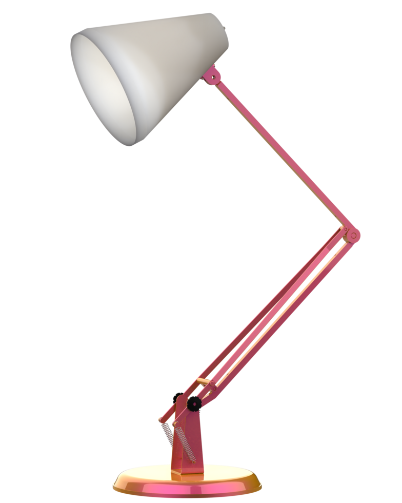 Modern desk lamp isolated on background. 3d rendering - illustration png
