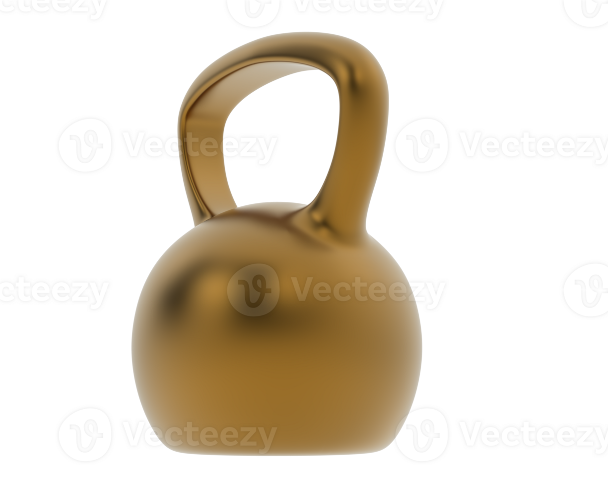 Kettlebell isolated on background. 3d rendering - illustration png