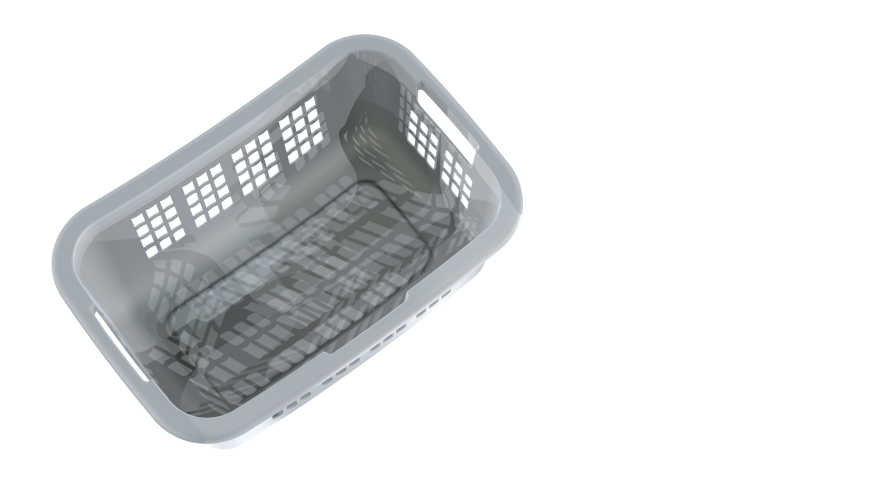 Laundry basket isolated on background. 3d rendering - illustration png