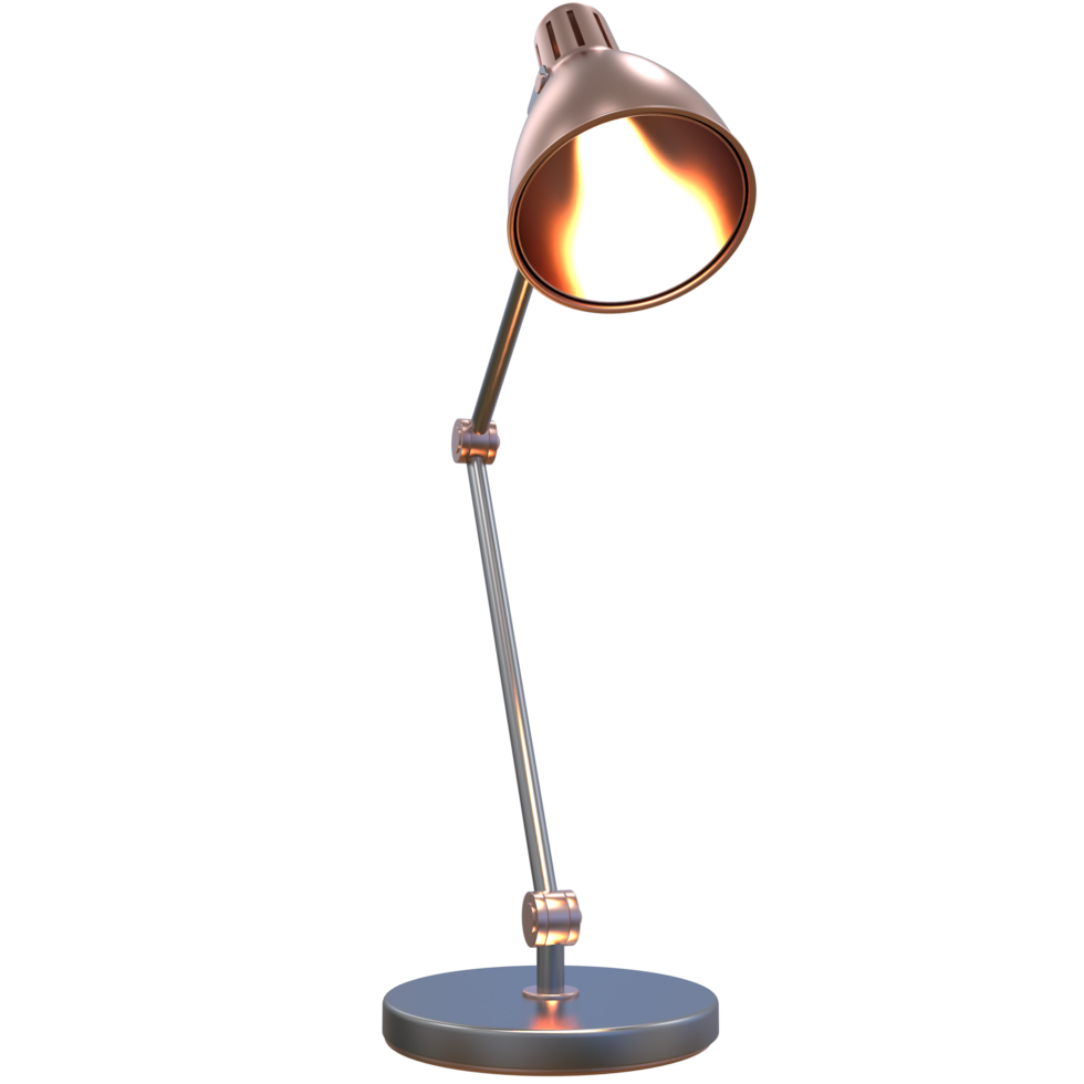 Modern desk lamp isolated on background. 3d rendering - illustration png