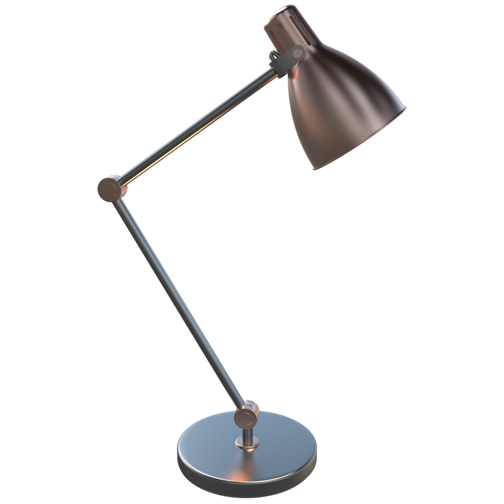 modern skrivbord lampa isolerat på bakgrund. 3d tolkning - illustration png